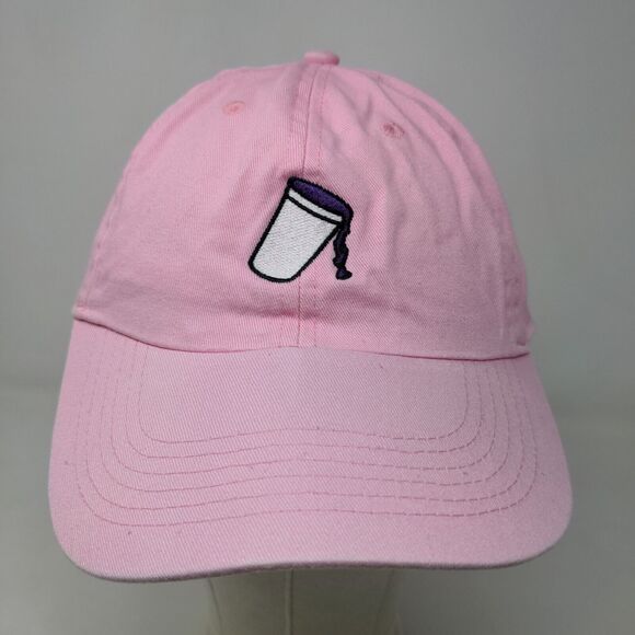 Newhattan Women's Slideback Hat Pink Size OSFA Embroidered Spilled Cup Logo - Picture 2 of 7